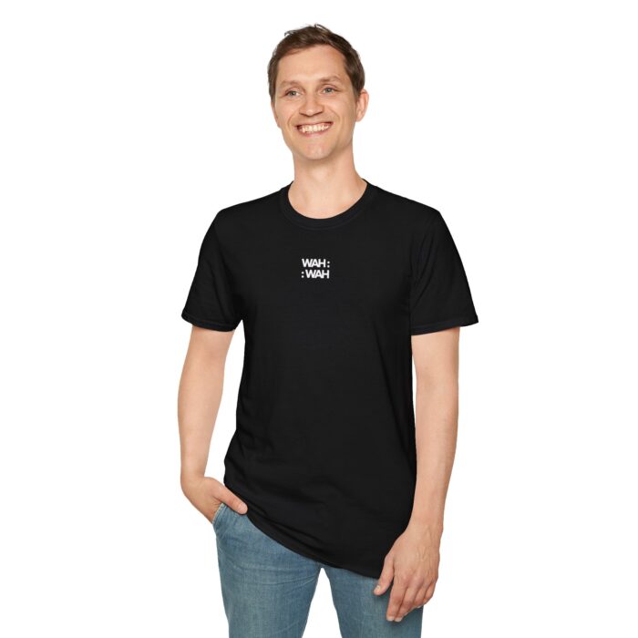 WAH :: WAH Square Black Unisex Softstyle T-Shirt - Image 7