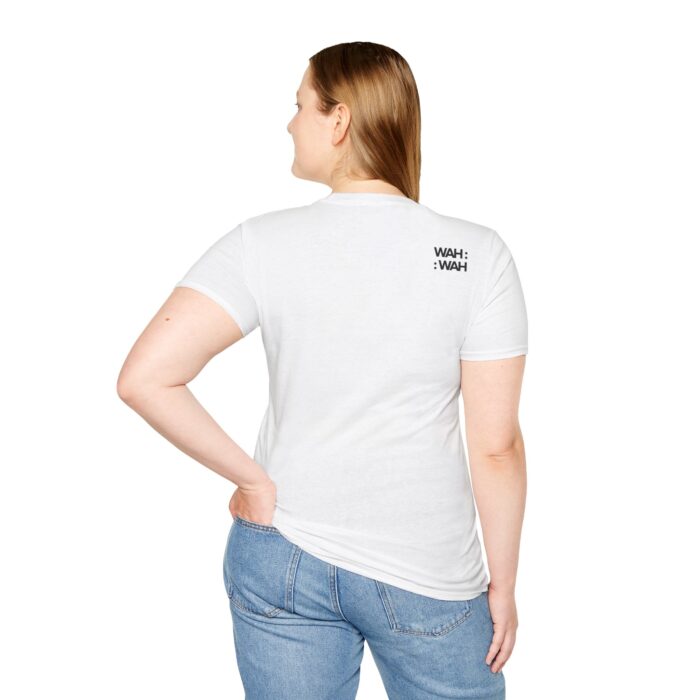 WAH :: WAH Square White Unisex Softstyle T-Shirt - Image 6