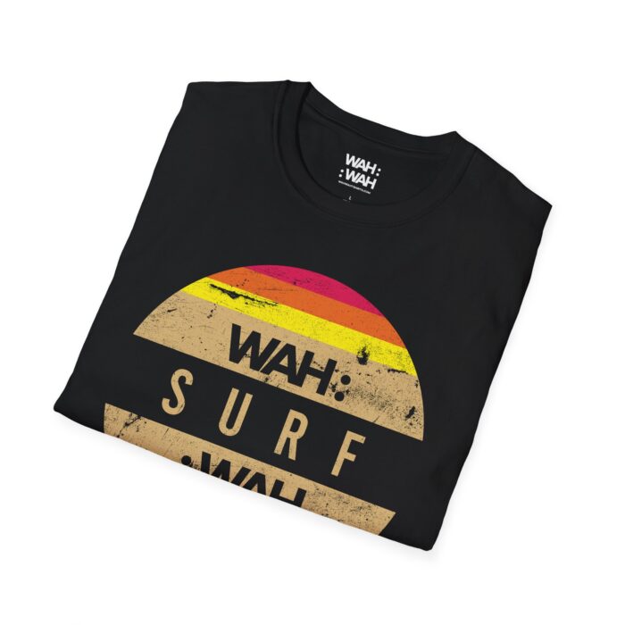 WAH :: WAH SURF Black Unisex Softstyle T-Shirt - Image 4