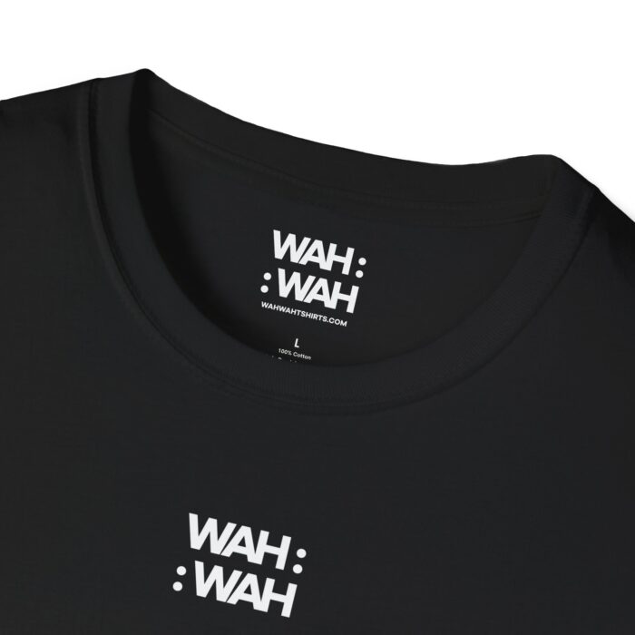WAH :: WAH Square Black Unisex Softstyle T-Shirt - Image 3