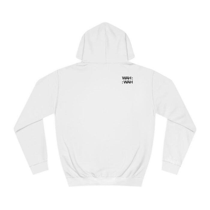 WAH :: WAH LEOPARD White Unisex College Hoodie - Image 2
