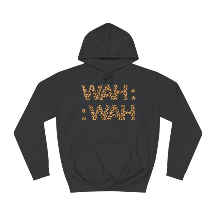 WAH :: WAH LEOPARD  Black Unisex College Hoodie