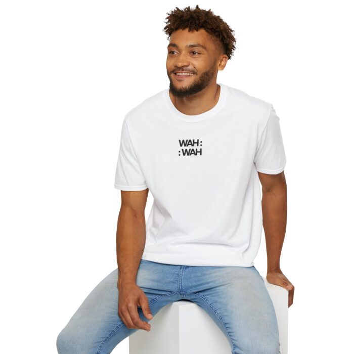 WAH :: WAH Square White Unisex Softstyle T-Shirt - Image 12