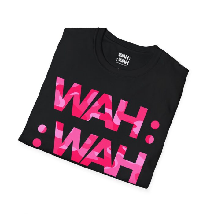 WAH :: WAH Pink Camo - Unisex Softstyle T-Shirt - Image 4